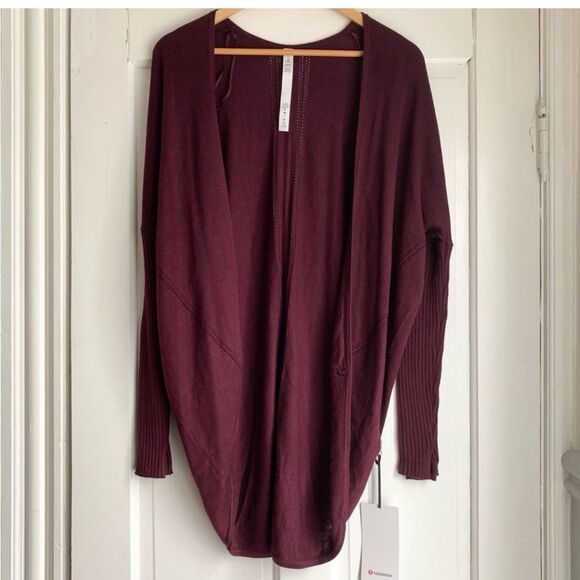 Lululemon Call In Cozy Cashmere Wrap Cardigan Sweater Adobe - Picture 7 of 16